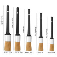 Lucullan Mix Color Bristle Car Cleaning Tools Classical Solid Wood Handle Car Detailing Brush Accessries For Car