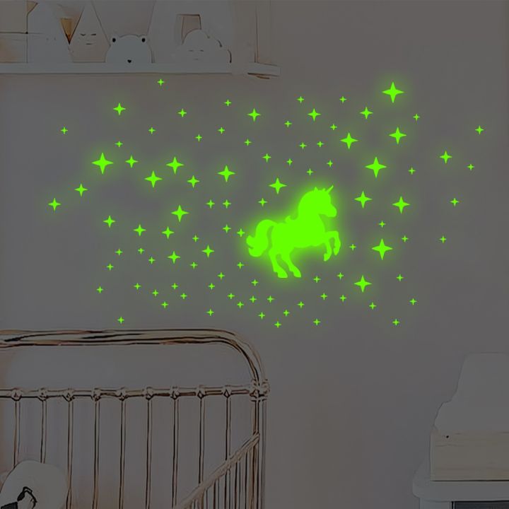 dx272-w-luminous-wall-unicorn-stars-wall-adornment-bedroom-of-children-room-background-wall-wall-stickers