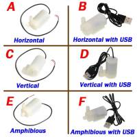 10ชิ้น DC 3โวลต์ปั๊มน้ำขนาดเล็กแนวนอนขนาดเล็กปั๊มจุ่ม DC3W น้ำพุแนวตั้งมินิไมโคร4.5โวลต์5โวลต์6โวลต์ที่มีอยู่