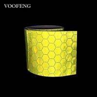 VOOFENG 10cm Width Fluo.Yellow Microprismatic Reflective PVC Tape Sticker for Traffic Delineator Post Warning Bollard RS-11TZ Safety Cones Tape