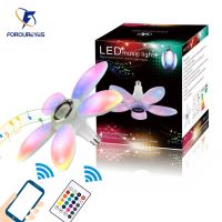 45W Music Rhythm Colorful Lights Audio Foldable Bulb Remote Control Bluetooth-Compatible Deformable Smart Home Led Lamp Night Lights