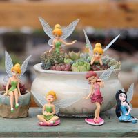 6Pcs Tinkerbellทิงเกอร์เบลล์Fairy Girlsตุ๊กตาตัวเลขเค้กTopper Partyตุ๊กตาของเล่น