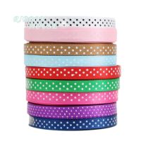 (25 yards/roll) 10mm dots printed cartoon satin ribbon gift wrap decoration lace ribbons Gift Wrapping  Bags