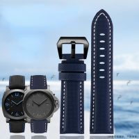 Nylon Carbon Fiber Leather Strap For Panerai 441 PAM01661 OMEGA Diesel Blue Black Watchband 22Mm 24Mm 26Mmmm Men Band Bracelet