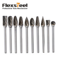 10pcs 18" 3mm Tungsten Carbide Drill Bits Rotary Burrs Grinding Woodworking Metal Polish Milling Cutters For Dremel Drill Bit