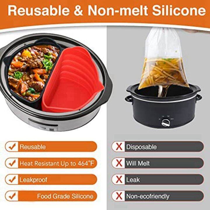 silicone-slow-cooker-liners-slow-cooker-divider-liner-silicone-insert-for-crock-pots