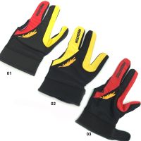 Cue Billiard Pool Shooters 3 Fingers Gloves RED and YELLOW billiard gloves snooker gloves high quality billiard accessories