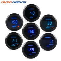 Dynoracing 2 "52มม. แท่งพีเอสไอหน้าปัดบูสเตอร์เทอร์โบดิจิตอลของรถยนต์น้ำอุณหภูมิน้ำมันเกจวัดความดันมาตรวัดเครื่องวัดความเร็วรอบต่อนาทีโวลต์มิเตอร์