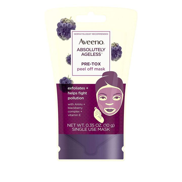 มาส์กหน้า-aveeno-absolutely-ageless-pre-tox-peel-off-antioxidant-face-mask-ราคา-490-บาท