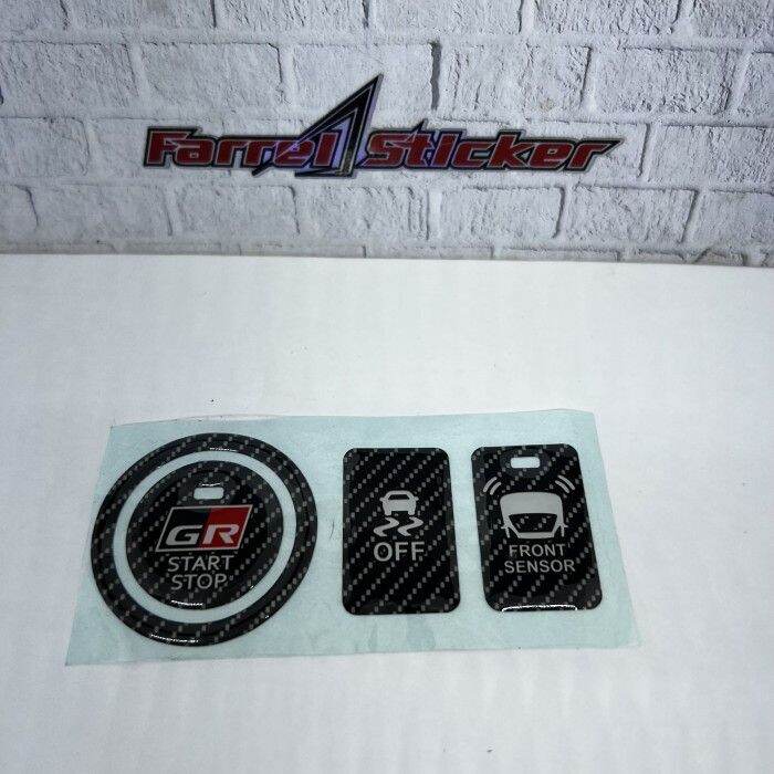 stiker Emblem sticker TOMBOL START STOP ENGINE BUTTON TOYOTA GR SPORT ...