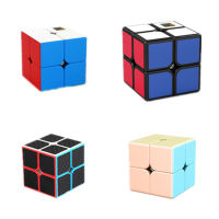 Moyu 2X2X2 Mini Pocket Cube Stickerless สีดำ คาร์บอนไฟเบอร์ Macaron MeiLong 2X2 Magic Cube อาชีพ Cube การศึกษาของเล่น