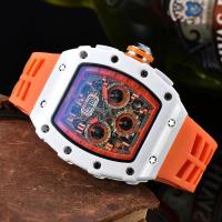 6-Pin RM High Quality Automatic Date Watch Limited Edition Mens Watch Luxury Full Feature Quartz Watch Fashion Silicone Strap