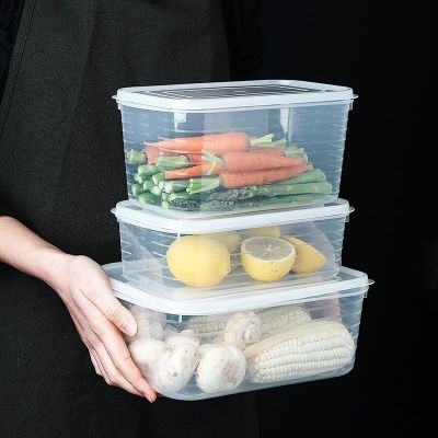 โปรโมชั่น+++ กล่องเก็บอาหารพลาสติกใสในครัว พร้อมฝาปิดผนึก กล่องเก็บของในตู้เย็น กล่องเก็บผักและผลไม้ YH6025,YH6026,YH6027 ราคาถูก กล่อง เก็บ ของ กล่องเก็บของใส กล่องเก็บของรถ กล่องเก็บของ camping
