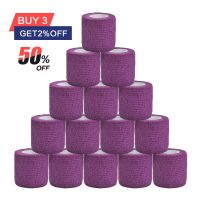 【CW】 1/6/10 PcsPurple Colorful Sport Self Adhesive Elastic Bandage Wrap Tape 4.5m Elastoplast For Knee Support Pads Finger Ankle Palm