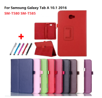 Casing Tablet Fundas แข็งสำหรับ Samsung Galaxy Tab A 6 10.1 2016ฝาครอบแท็บเล็ตตั้งและพลิกได้สำหรับ Coque Samsung SM-T580 SM-T585ปากกา T580 tcubjb