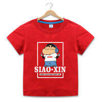 Crayon Shin-Chan เสื้อยืดลายการ์ตูนสำหรับเด็กหญิงเด็กชาย2023เสื้อยืดแขนสั้นเด็กใหม่เสื้อผ้าฝ้ายสำหรับเด็ก0000