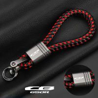 For HONDA NEO SPORT CAFR CB650R CB6500-R 2017-2022 CB650R Accessories Custom LOGO Motorcycle Braided Rope Keyring Metal Keychain