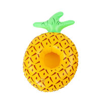 ที่วางแก้วเป่าลม สับปะรด สีเหลือง Inflatable Yellow Pineapple Cup Holder By Float Me Summer