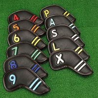 11ชิ้นเซ็ต Golf Iron Headcover Extended Edition Club Case PU Leather Irons Head Covers Protector With Number Tag 4,5-9,P,A,S,L,X