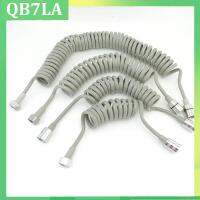 QB7LA Shop 2m 3m 5m grey Flexible long Spring Shower head Hose tube plastic for bathroom Water Toilet Bidet Sprayer Telephone Line soft 1/2