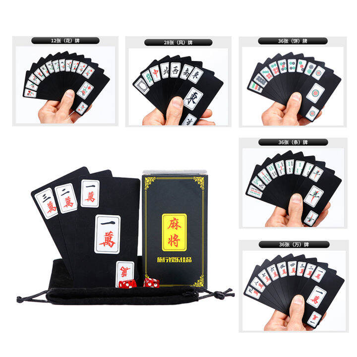 CCAngel Chinese Traditional Mahjong Playing Cards Travel Game Pokers