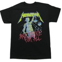 HOT HH เสื้อวง METALLICA and justice for all ลิขสิทธิ์แท้ ปี เสื้อยืดคอกลม