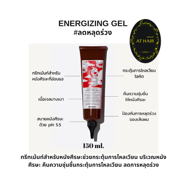 Davines Energizing Gel จลบำรุงหนังศีรษะสำหรับผมเริ่มร่วง 150 ml ...