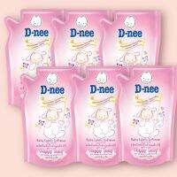 ( 3 ถุง ฟรี 3 ถุง !! ) D-nee น้ำยาปรับผ้านุ่ม กลิ่น Happy Baby ชนิดเติม ขนาด 550 มล. สีชมพู