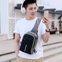 Fengdong small usb charge shoulder bag men messenger bags male waterproof sling chest bag boy travel bagpack men cross body bags