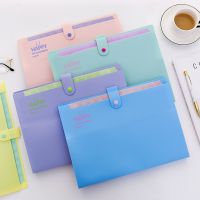 1pc A4 Plastic Portable File Folder 13 Layers Candy Colors Extension Wallet Bill Receipt File Sorting Organizer Folders