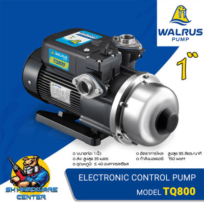 ปั้มน้ำAutomatic Booster Pump แรงดันคงที่ ขนาดท่อเข้า-ออก 1นิ้ว กำลัง 750วัตต์ WALRUS รุ่น TQ800 (รับประกันมอเตอร์ 5ปี)