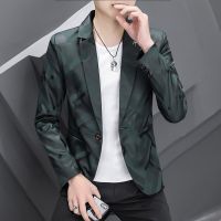 ZZOOI 2022 Fashion Spring Long Sleeve Men Blazers Slim Business Social Casual Suit Jacket Wedding Groom Dress Coat Blazer Masculino