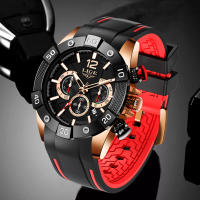 LIGE Watch Men Sport Quartz Wristwatch Chronograph Military Mens Watches Luminous Date Clock Watch for Men Relogio Masculino+