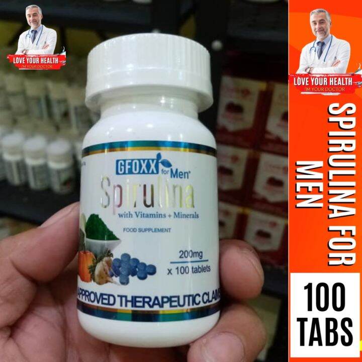 Gfoxx Blue Spirulina Men For Healthy Prostate Sexual Health 100 Tablets