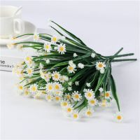 【DT】 hot  Simulated Spring Sun Daisy Wild Chrysanthemum Flower Arrangement With Grass Nordic Home Decoration Photography Props