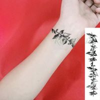 【YF】 Waterproof Temporary Tattoo Sticker Flower Vine Leaves Plant Fake Tatoo Personality Flash Waist Arm Foot Tatto for Women Men