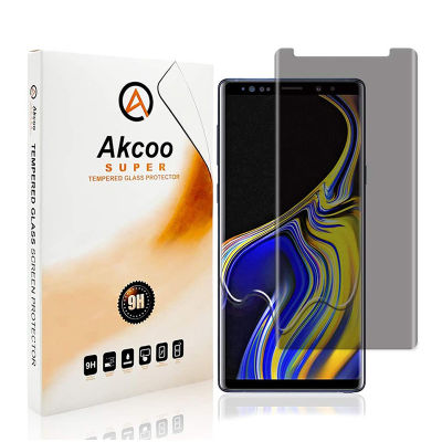 Privacy Screen Protector for Samsung Galaxy Note 9 Akcoo 3D Anti-Spy Tempered Glass Full Adhesive Case Friendly