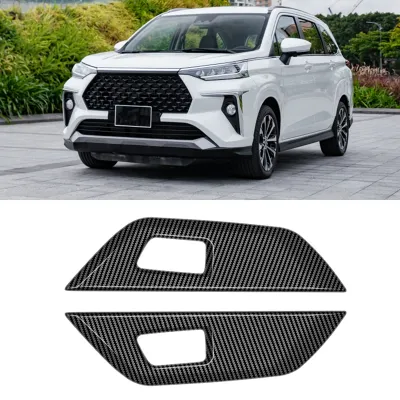 For Toyota Veloz Avanza 2022+ Carbon Fiber Automotive Interior Inner Door Panel Strip Cover Frame Trim