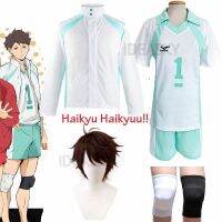 จุดจัดส่งฟรี Haikyu Haikyuu!! Aoba Johsai สูงวอลเลย์บอลโรงเรียนทีม Sprotswear ชุดคอสเพลย์ผู้หญิงโออิคาวาโทรุชุดนักเรียนเสื้อกางเกงวิกผม