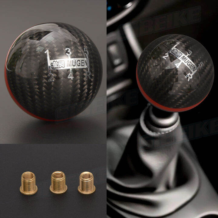 JDM Racing Mugen Red Line Real Carbon Fiber Gear Shift Knob Manual 5 ...