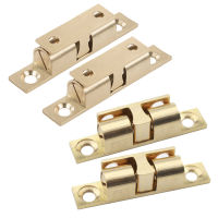 4pcs 50mm ss Double Ball Catch Cabinet Door Latch All Copper Touch Beads Lock Door Spring Clip Cabinet Door Catches