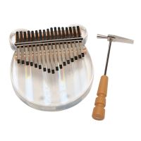 【YF】 17 Keys Thumb Transparent Mbira Wood Kids Adult Beginners With Tuning