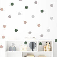 Morandi color polka dot girls bedroom porch wall background beautification decorative DIY waterproof self-adhesive wall stickers