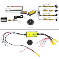 4 Input 1 Output Car Video Reversing Video Switch Box Car Blind Spot Camera Video Switch Box Wireless Remote Control Intelligen