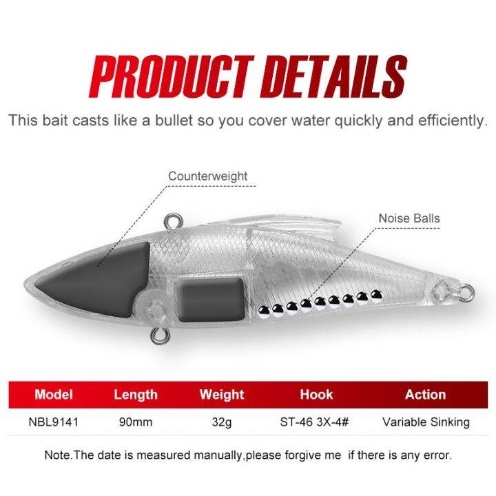 เหยื่อล่อปลาสั่นสะเทือน-noeby-wolers-rattling-90mm-32g-เหยื่อเหวี่ยงเหยื่อแบบแข็งปลอมสั่นสะเทือนสำหรับตะขอเบ็ดตกปลาเหยื่อล่อปลาฤดูหนาว