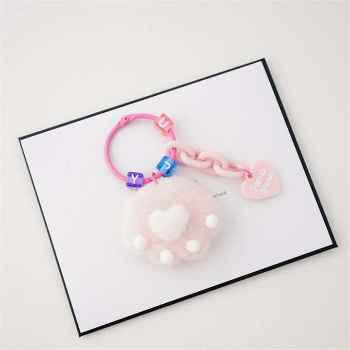 cute-keychain-ins-keychain-ins-cute-cat-paw-car-keychain-colorful-keychain-car-keychain-portable-keychain