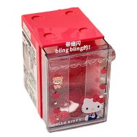 Sanrios Kittys Anime Kawaii Desktop Storage Box Drawer Type Transparent Storage Box Pat Lita Photo Small Card Mini Birthday Gift