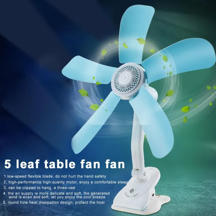 ORIGINAL PORTABLE CLIP FAN MINI FAN CLIP ELECTRIC FAN DESK FAN 5 BLADE BIG/MALAKI FAN QUALITY