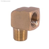 ✐☁✘ 1/8 1/4 3/8 NPT Female To Male Elbow 90 Degree Brass Block Pipe Fitting Coupler Connector Water Gas Fuel