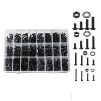 1225 Pcs Hex Button Socket Head Cap Screws Bolts Nuts Flat Washers Assortment Kit Steel Machine Screws And Nuts Nails  Screws Fasteners